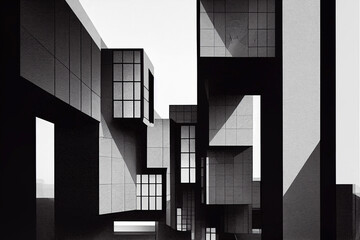Abstract illustration image of modern architecture