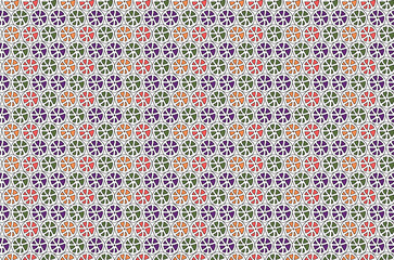 Fototapeta na wymiar Polka dots seamless pattern. Mosaic of ethnic figures. Patterned texture. Geometric background. Vector illustration for web design or print.