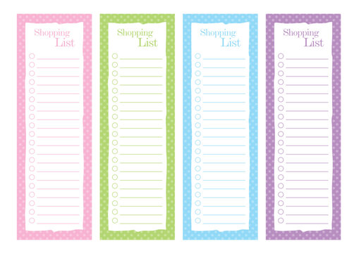Grocery shopping list template