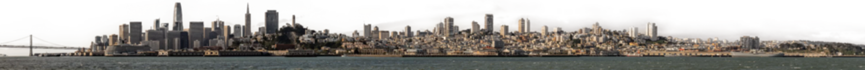 Rolgordijnen San Francisco Skyline with transparent sky © HandmadePictures