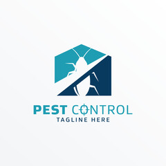 Pest control logo vector illustration