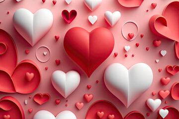 valentine's day, heart, roses, love, red, pink, white, background, sweet, cute, affectionate, romantic, blissful, joy, happy, kiss, valentine, lover, chocolate, candy, flower, gift, hearts, day, 