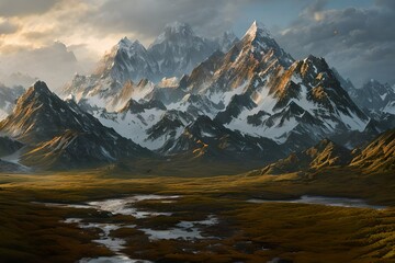 sunrise in the mountains