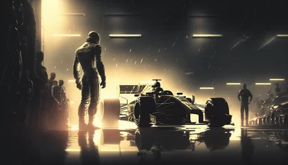 Deurstickers Formula 1 Pitstop, Generative AI, Illustration © emir