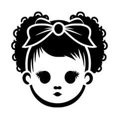 Fototapeta premium Ribboned Sweetheart Baby Face