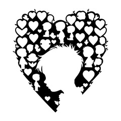 Heartful Silhouette Boy of Hearts