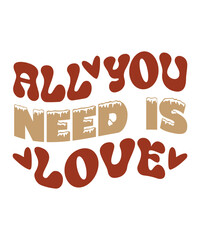 All You Need Is Love Retro SVG