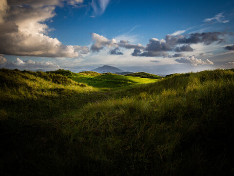 Typischer Linksgolfplatz in Irland, Rospanna Sheephaven Bay