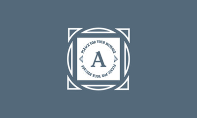 Monogram with the initial letter A for the company. Creative design template for business icon, logo, emblem.