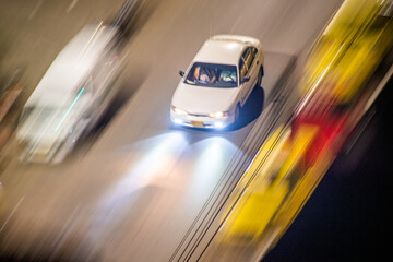 Obraz na płótnie Canvas fast moving car