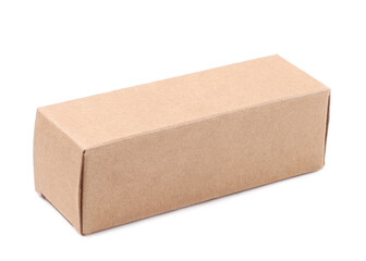 New small cardboard box on a white background