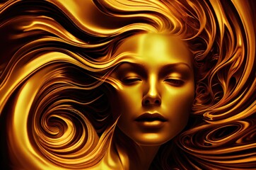Golden Opulent Female Generative AI
