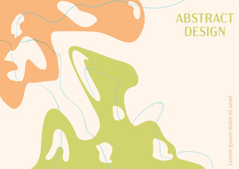 Abstract background with deformed shapes and lines. A simple color composition for posters, posters, banners, covers