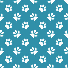 Seamless vector pattern animal footprint.