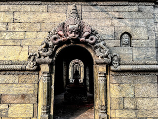 Sculpture In Wall of Pashupatinath Temple