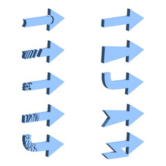 Arrows set 3d