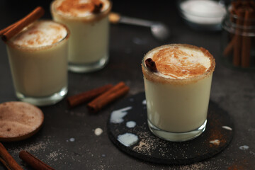 Kogel mogel drink made from eggs with cream