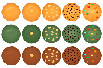Big set homemade cookie different taste in pastry biscuit