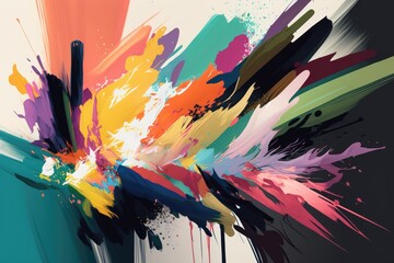 abstract background made with colorful oil colors