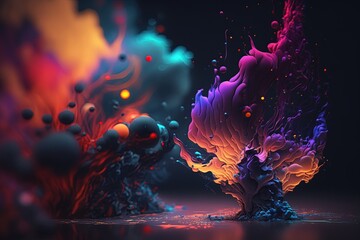 colorful abstract background , ai generated	