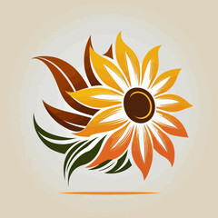 Naklejka na ściany i meble Flower Symbol Tree Flower Logo Symbol - Business Logo Elegant Element for Brand - Company Plant Abstract Symbols