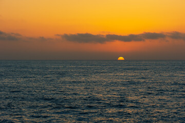 sunset on the sea