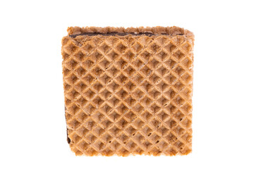 chocolate square wafers isolated