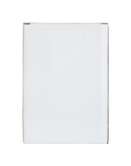 Blank white cardboard box isolated with clipping path for mockup