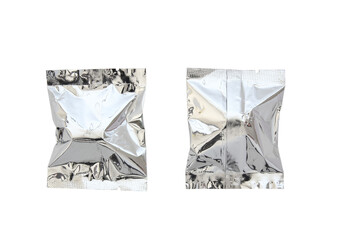 Foil package isolated with clipping path for mockup