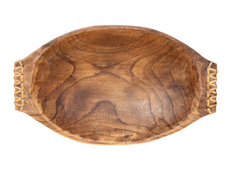 wooden plate isolated with clipping path