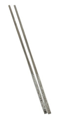 metal chopsticks isolated with clipping path