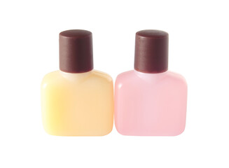 shampoo and soap plastic bottle isolated with clipping path