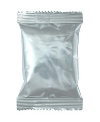 Foil package bag isolated with clipping path for mockup