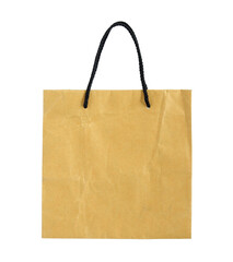 recycle brown paper bag isolated with clipping path for mockup