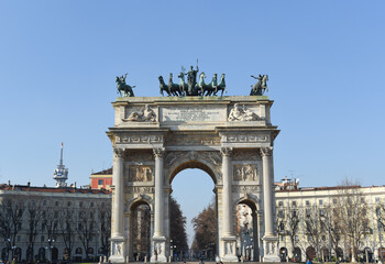 Obraz premium arc de triomphe Milano Italy