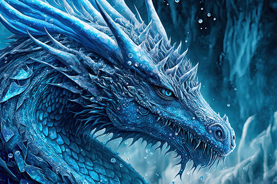 Fantasy Blue Dragon Is Floating On Water HD Dreamy Wallpapers  HD  Wallpapers  ID 35991