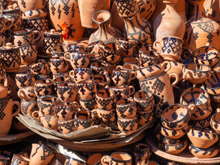 Ceramics in the market Marrakech Morocco