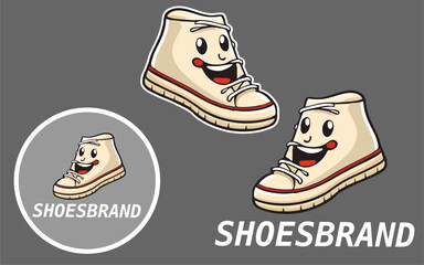 Shoes Shop Logo Template Design cartoon icon design template modern vector, art abstract shoes sneaker logo design vector, Shoes Store