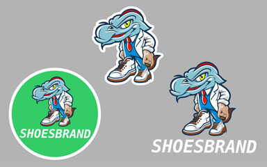 Shoes Shop Logo Template Design cartoon icon design template modern vector, art abstract shoes sneaker logo design vector, Shoes Store