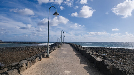 Lanzarote Island in the Atlantic Ocean