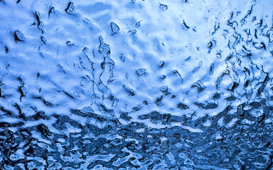 Ice texture on window glass