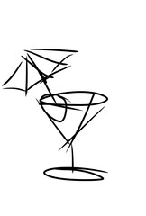 cocktail glass with a cocktail
