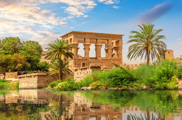 Trajan's Kiosk or the Pharaoh's Bed on the Philae Temple, Aswan, Egypt