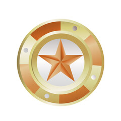 casino chip - vector icon