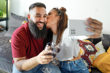 Couple taking a selfie