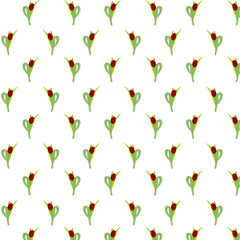 pattern of red tulips