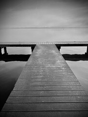 wooden bridge over the sea