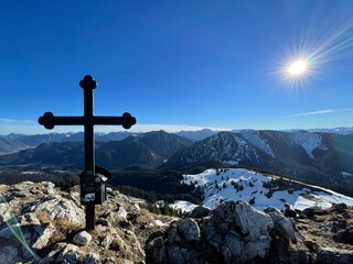 cross in the mountains