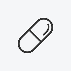 Medicine pills graphic icon. Capsule sign isolated on white background. symbol medicine. Symbol for your web site design, logo, app, UI. Vector illustration, EPS