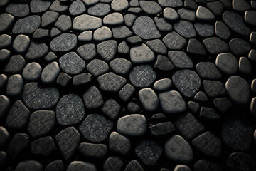 Smooth Stones Outdoor Background texture. Generative Ai